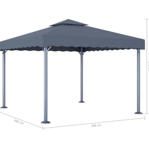 Best Pavillon 300x300 cm aluminium antracitgrå - Pavillon - Pavilloner - Home & Living Telte & Lysthuse
