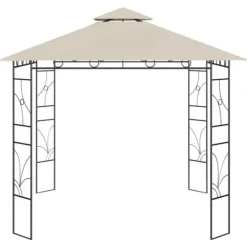 Telte & Lysthuse^Pavillon 3x3 m - Stabilt udendørstelt til fester og picnics | Farve: Creme | Størrelse: 3x3x2,7 m