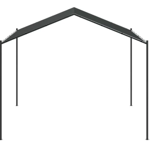 Telte & Lysthuse^Pavillon 3x3 m i stål og vandafvisende stof | Farve: Antracitgrå