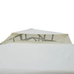 Pavillon 3x3 m med 4 sidevægge, metal/polyester, cremehvid – vejrbestandig Telte & Lysthuse