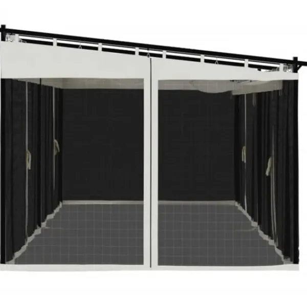 Sale Pavillon 6x3 m med mesh-vægge i stål | Farve: Creme Buer, Spalier, Lysthuse Uden Tag