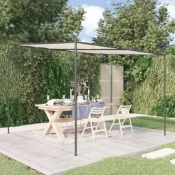 Buer, Spalier, Lysthuse Uden Tag^Pavillon 3x3 m med vandafvisende stof og robust stålramme | Farve: Hvid | Størrelse: 3x3 m
