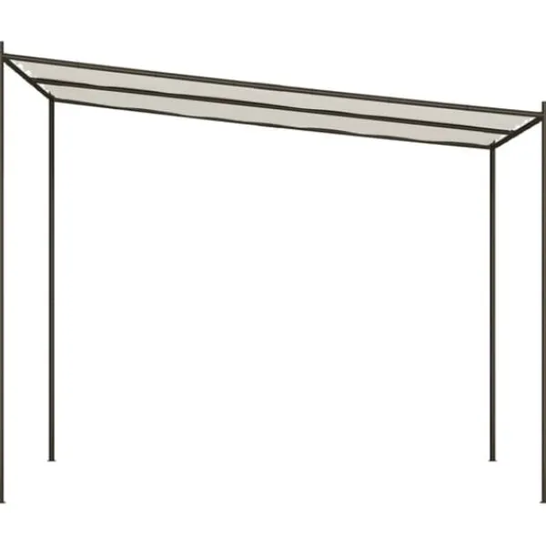Buer, Spalier, Lysthuse Uden Tag^Pavillon 3x3 m med vandafvisende stof og robust stålramme | Farve: Hvid | Størrelse: 3x3 m