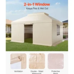 Best Pavillonovertræk, 3,66x4,87 m, Beige, PE, vejrbestandig opbevaring Telte & Lysthuse