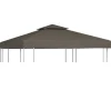 Telte & Lysthuse^Pavillontopdække 2-lags 3x3 m - Vandafvisende baldakin | Farve: Gråbrun | 310 g/m²