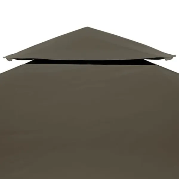 Telte & Lysthuse^Pavillontopdække 2-lags 3x3 m - Vandafvisende baldakin | Farve: Gråbrun | 310 g/m²