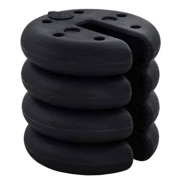 Sale Pavillonvægt, fyldbar op til 5 kg, HDPE, sort, Ø25x6 cm Telte & Lysthuse