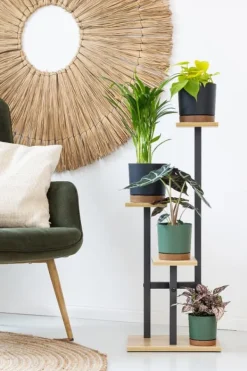Discount PEAK universal blomsterstander - sort, 3-etagers blomsterstander til 3 potter Plantestativer