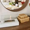 Clearance Pejs HOME bio-pejs hvid mat økologisk pejs ethanol pejs 36 cm x 18 cm x 22 cm Brænder med TÜV sikkerhedscertifikat Pejse