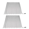 Tilbehør Til Brændeovne & Pejse^Pejs Mesh Screen Gardin 2 brede paneler Hængende erstatningsskærme til hjemmet Brændeovn Pejs Sort 24x22in