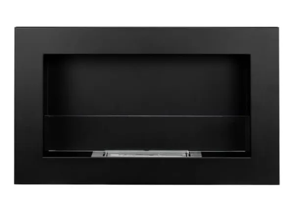 Hot Pejse Bio-pejs Hængende biopejs sort med glas SLIM Hængende biopejs sort mat sort økologisk pejs 65cm x 40 Pejse