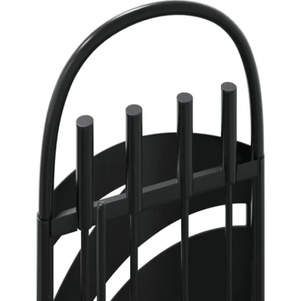 Tilbehør Til Brændeovne & Pejse^Pejsesæt 5 dele - Robust stål med dekorativt stativ | Størrelse: 23x15x66 cm