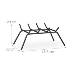 Clearance Pejsrist, Stål, 20x45,5x36 cm, Sort Tilbehør Til Brændeovne & Pejse
