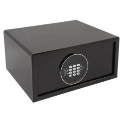Outlet Pengeskab - Digital kode & nøgle - 30 L - Stål - USB nødstrøm - Vægmonterbar/Fritstående - Sort Pengeskabe