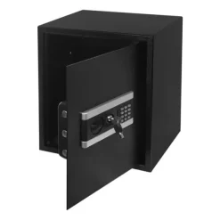Sale Pengeskab - Elektronisk digital kodelås - Intelligent alarm - Nødnøgler - Tredobbelt tyverisikringslås - 38×31×45 cm - CE-certificeret - Sort Pengeskabe