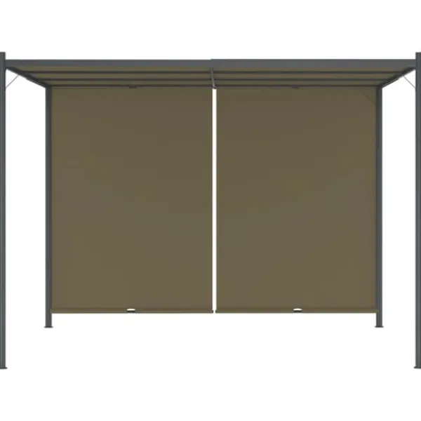 Buer, Spalier, Lysthuse Uden Tag^Pergola med tilbagetrækkeligt tag 3x3 m 180 g/m² gråbrun - Pergola - Pergolaer - Home & Living