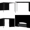 Hot Pergola tilbagetrækkeligt tag 3x3 m antracitgrå - Pergola - Pergolaer - Home & Living Buer, Spalier, Lysthuse Uden Tag