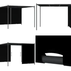 Hot Pergola tilbagetrækkeligt tag 3x3 m antracitgrå - Pergola - Pergolaer - Home & Living Buer, Spalier, Lysthuse Uden Tag