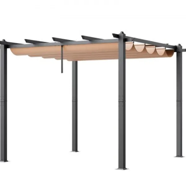 Buer, Spalier, Lysthuse Uden Tag^Pergola, 297x297x230 cm, Beige, Aluminium
