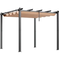 Buer, Spalier, Lysthuse Uden Tag^Pergola, 297x297x230 cm, Beige, Aluminium