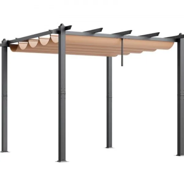 Buer, Spalier, Lysthuse Uden Tag^Pergola, 297x297x230 cm, Beige, Aluminium