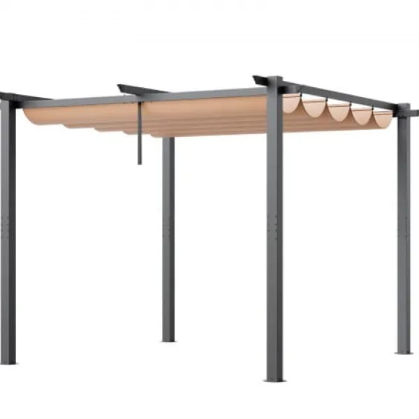 Buer, Spalier, Lysthuse Uden Tag^Pergola, 300x300x230 cm, Beige, Aluminium