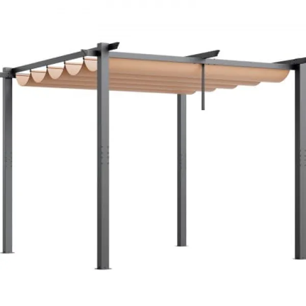 Buer, Spalier, Lysthuse Uden Tag^Pergola, 300x300x230 cm, Beige, Aluminium