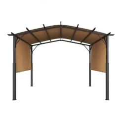 Clearance Pergola, 365x305x254 cm, Beige, Metal Buer, Spalier, Lysthuse Uden Tag