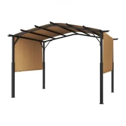 Clearance Pergola, 365x305x254 cm, Beige, Metal Buer, Spalier, Lysthuse Uden Tag