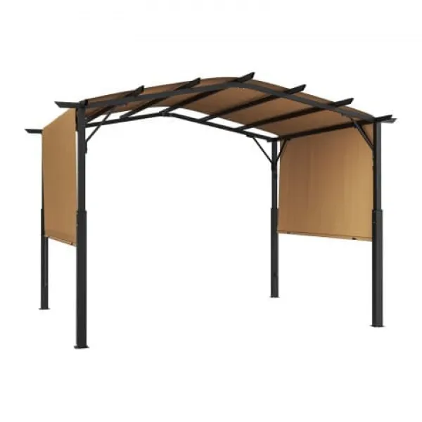 Clearance Pergola, 365x305x254 cm, Beige, Metal Buer, Spalier, Lysthuse Uden Tag