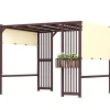 Buer, Spalier, Lysthuse Uden Tag^Pergola, 295x252x230 cm, Brun