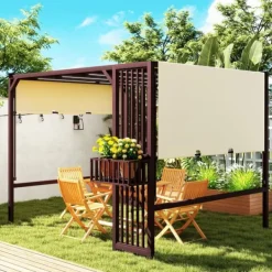 Buer, Spalier, Lysthuse Uden Tag^Pergola, 295x252x230 cm, Brun