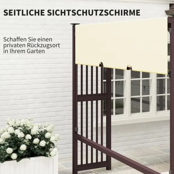 Buer, Spalier, Lysthuse Uden Tag^Pergola, 295x252x230 cm, Brun