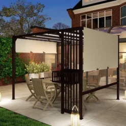 Buer, Spalier, Lysthuse Uden Tag^Pergola, 295x252x230 cm, Brun