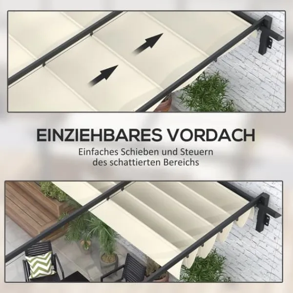 Hot Pergola, 297x297x200 cm, Creme Buer, Spalier, Lysthuse Uden Tag
