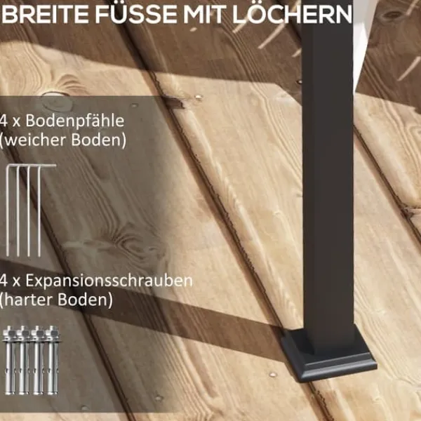 Hot Pergola, 297x297x200 cm, Creme Buer, Spalier, Lysthuse Uden Tag