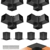 Buer, Spalier, Lysthuse Uden Tag^Pergolabeslagsæt - Kraftige 3-vejs hjørnebeslag - Indre mål 92 x 92 mm - Passer til 10,2 x 10,2 cm stolper - 4 stk - Til træbjælker
