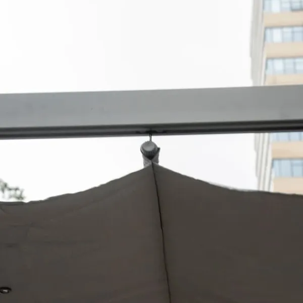 Discount Pergola/pavillon 3×3×2,23 m, skydetag, aluminium, kulgrå/mørkegrå Buer, Spalier, Lysthuse Uden Tag