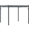 New Pergola/pavillon 3×3×2,23 m, skydetag, aluminium, kulgrå/mørkegrå Buer, Spalier, Lysthuse Uden Tag