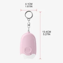 Clearance Personlig alarm lommelygte bærbar selvforsvar 130dB høj advarsel nøglering Sikkerhedslamper