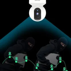 Philips Sikkerhedsmonitorer & Videokameraer^TAI6000W/93 Trådløst Overvågningskamera – WiFi/4G, 1080p HD, Pan/Tilt, Bevægelsesdetektion, Nattesyn, Til Hjem og Kontor