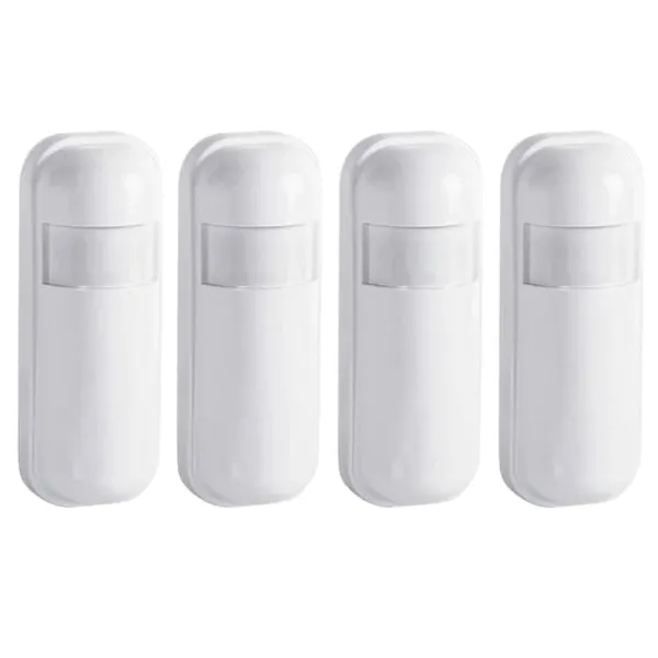 Clearance PIR Bevægelsessensor, Alarmdetektor, Trådløs 433MHz, Kompatibel med Alarmsystemer, 4PCS Bevægelsesdetektorer