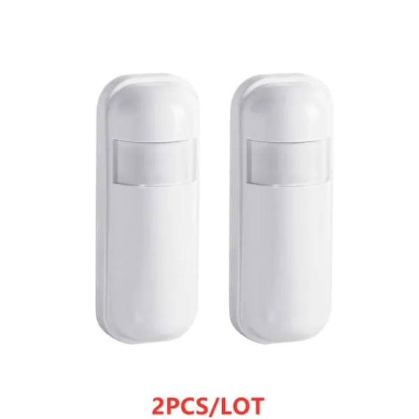 Discount PIR bevægelsessensor, trådløs 433MHz, kompatibel med alarmsystemer,2PCS Bevægelsesdetektorer