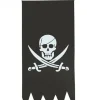 Hot Piratflag med hvidt dødningehoved 43 x 86 cm. Size-Standard Flag & Vindposer