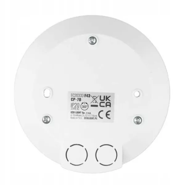 Bevægelsesdetektorer^PIR-bevægelsessensor CP-7B HVID loft maks. 1000W