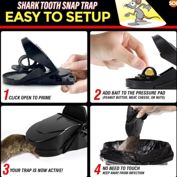 Skadedyrsfælder^6pk Mouse Traps | Heavy Duty Mice Snap Catcher Rodent Mice Reusable Pest Control