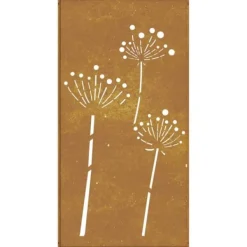 Sale Plakater, prints & vægkunst - Living udendørs vægdekoration 105x55 cm blomsterdesign cortenstål Havedekorationer