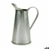 Vanding^Plant pot Ibergarden J60700-B Silver Zinc Pattern Milk jug 17 x 21,5 x 11,3 cm (24 Units)