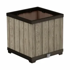Krukker & Plantebeholdere^Plant pot Keter 262635 Oak Resin Plastic Squared