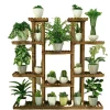 Sale Plante Stativ, Flere Niveauer, 46 tommer Højde, Træ Blomsterstativ Holder, brun Plantestativer